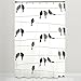 SKL Home by Saturday Knight Ltd. Birds on a Wire Shower Curtain Black
