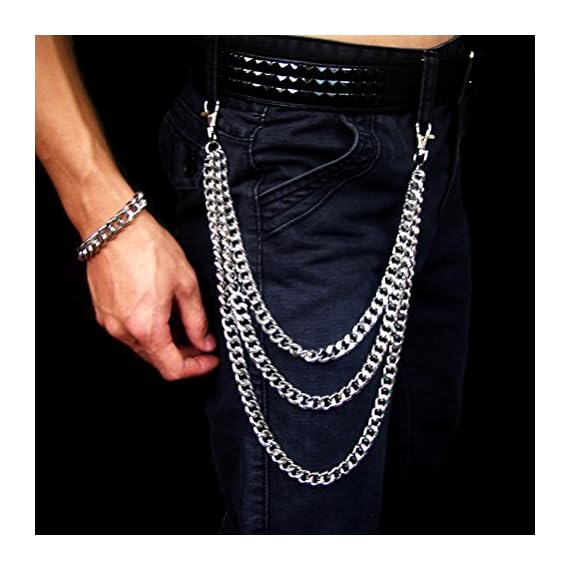 Pixnor-Hip-Hop-Punk-Pants-Trousers-Wallet-Key-Chain-Motorcyle-Jean-Gothic-Rock