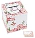 Juvale Advice Cards and Box, Wishes for The Bride (8 x 8 in, 50 Pack) - Advice And Wishes Box for Wedding