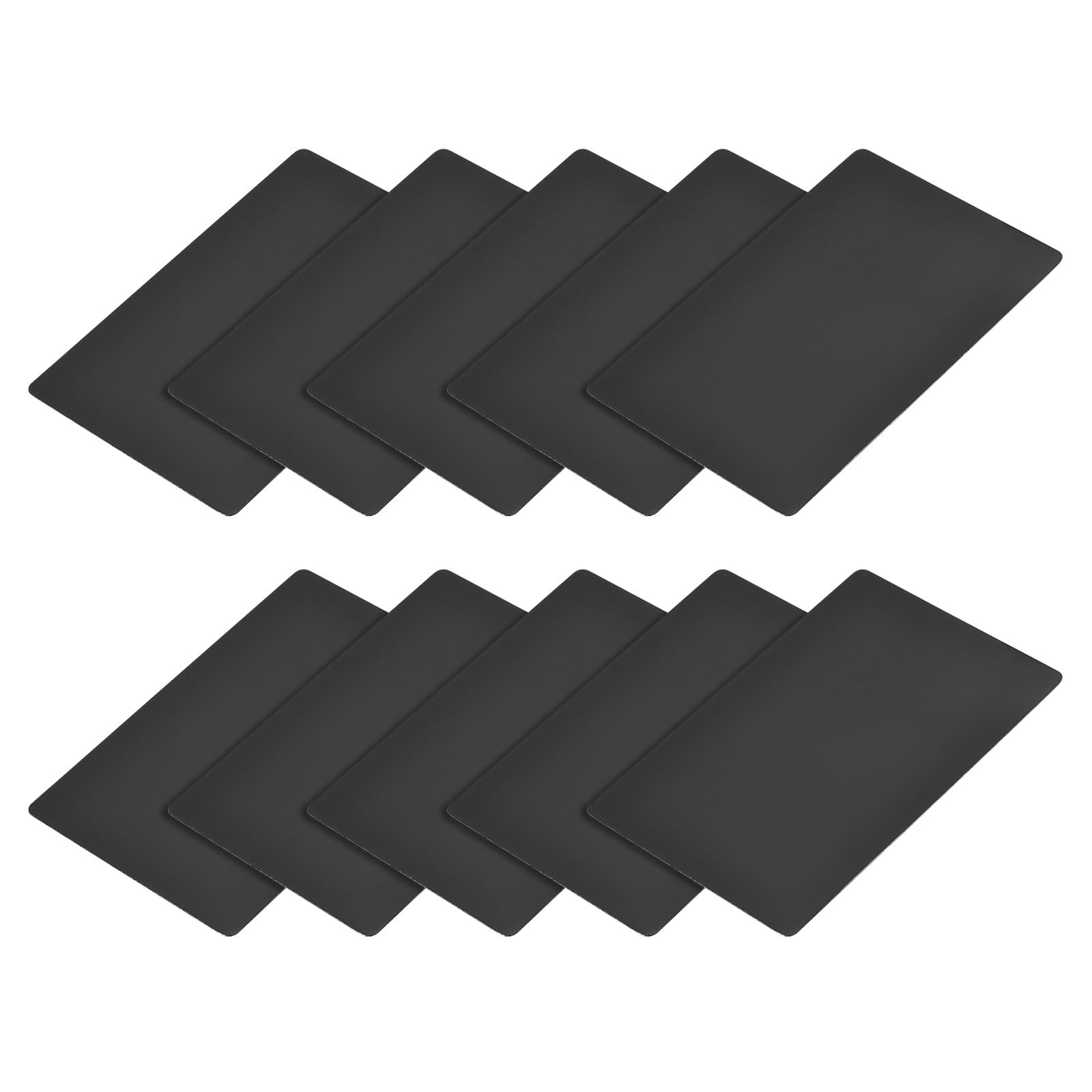 METALLIXITY Blank Metal Card (100mm x 60mm x 0.3mm) 25Pcs, Painted Aluminum Nameplate - for Home Indoor DIY Signage Etching, Black