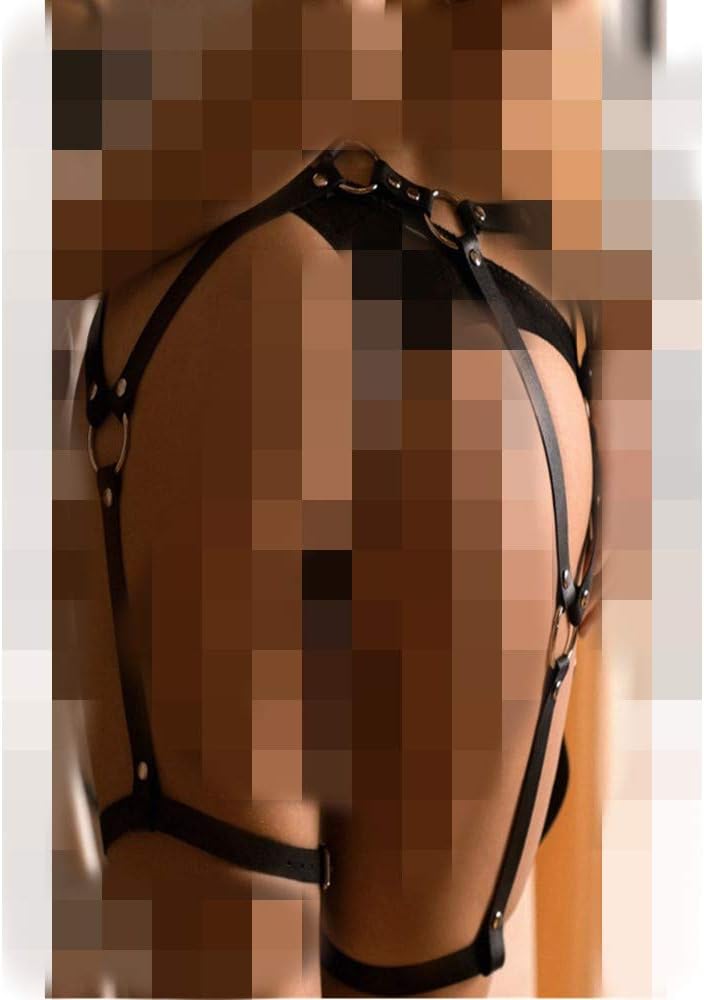 Stunning Faux Leather Adjustable Leg Belt Women Rave Outfits