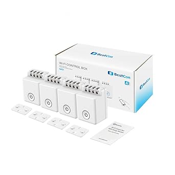 Broadlink BestCon MCB1 Smart Wi Fi Switch Home DIY a travs de la aplicacin iPhone Android compatible con Alexa 4 Pack