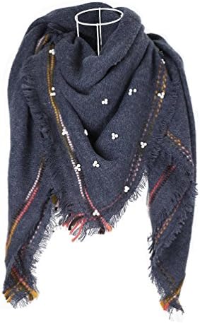 Women's Stylish Warm Blanket Scarf Gorgeous Wrap Shawl Dark Grey