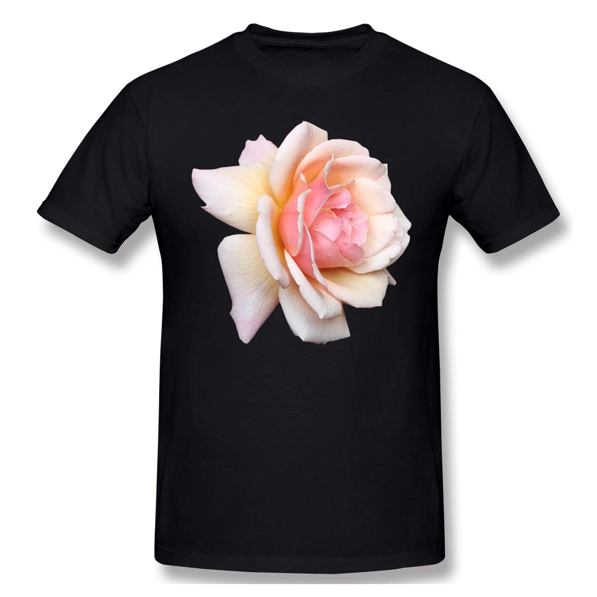 Ditsrwaku S Rose Fashion T Shirts Black With Short Sleeve