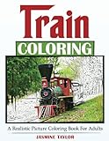 Train Coloring: A Realistic Picture Coloring Book For Adults