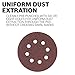 Bosch SR6R000 Assorted Grits 6 in. 6 Hole Hook-and-Loop Sanding Discs