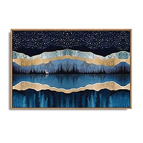 Framed Home Artwork Abstract Mountain Nature Scenery for...