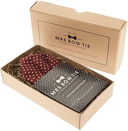 Burgundy Dot Pre-folded Pocket Square