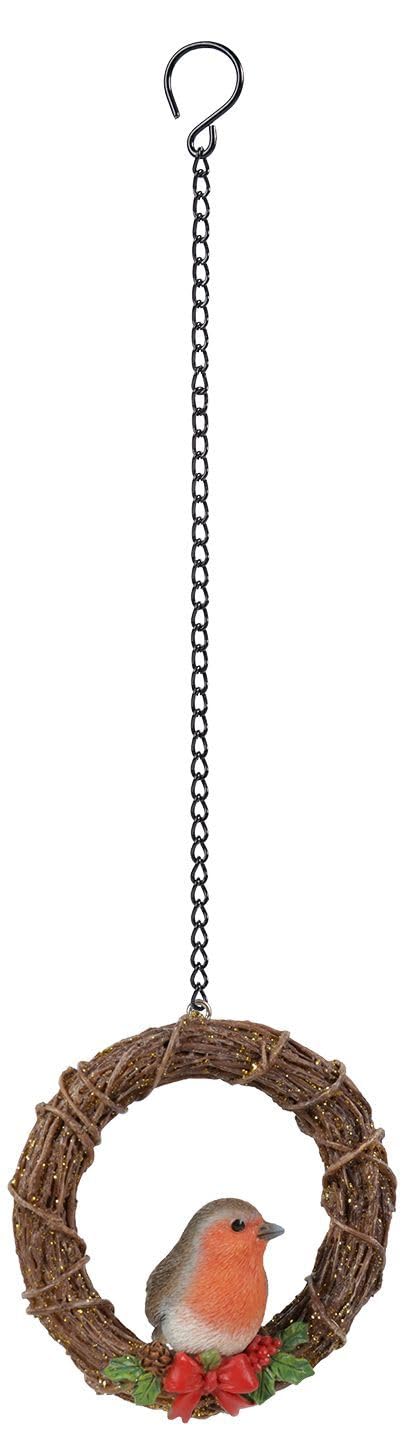 Vivid Arts - Hanging Robin Rattan Wreath - BG-XW35-G