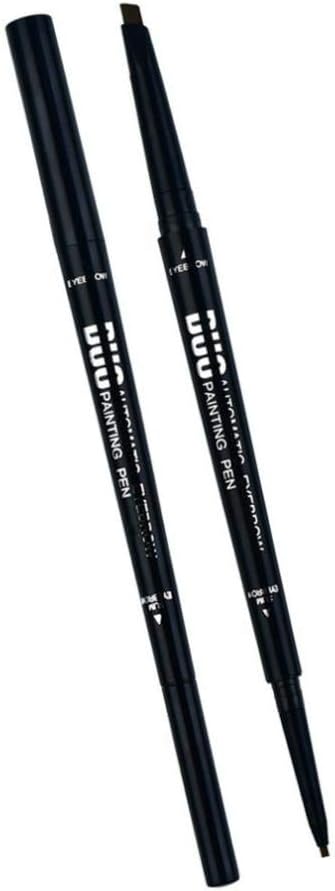 Amazon Co Jp アイブローペンシル ダブルヘッド 防水 汗止め 眉ペン メイクアップ アイブロウペンシル 全5カラー 赤茶色 Beauty