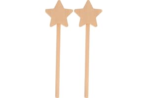 GANAZONO 2pcs Kid Toys Kids Toys Wood Fairy Wands Graffiti Wand Fairy Room Decor Fairy Wand DIY Wand Graffiti Fairy Wands Party Fairy Wands Hand Painting Wand Child Stick Star Style Wooden