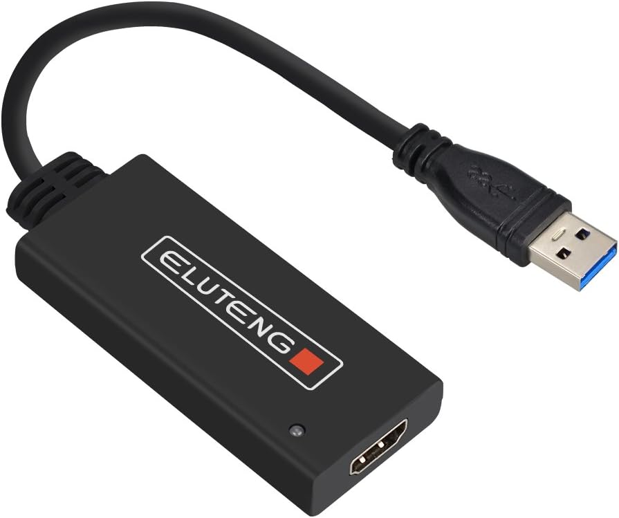 ELUTENG USB HDMI 1080P Full HD HDMI Femelle Audio et Vidéo Adaptateur HDMI vers USB 3.0 5Gbps