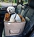 Arf Pets Pet Car Seat, Dog Booster Safety Seat with Adjustable Straps, Solid Foam Base, Includes Attached Tether Strap, Plush, Washable Lining