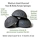 Charcoal Konjac Face Sponge 3 pk | Acne, Psoriasis, Bumpy Skin & Ingrown Hairs