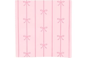 BONJOUR FETE Bonjour Fête Light Pink Bow Small Party Napkins | 3-Ply Fancy Cocktail Napkins for Holiday Decorations | Premium Party Table Decor | Pack of 20, 5" Folded | Elegant Party Supplies
