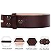 NPET Men's Genuine Leather Belt Full Grain Snap On Belts 1.5
