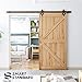 SmartStandard 8ft Heavy Duty Sliding Barn Door Hardware Kit - Super Smoothly and Quietly - Simple and Easy to install - Includes Step-By-Step Installation Instruction - Single Rail -Fit 48
