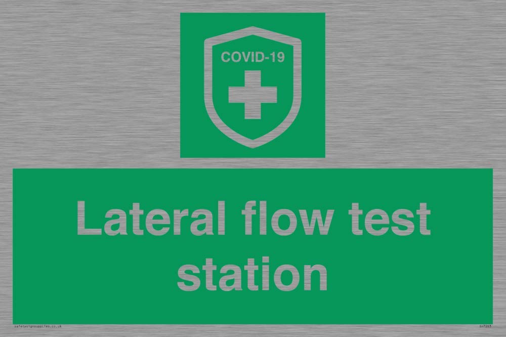 Lateral flow test station sign
