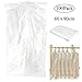 Pack of 100 Garment Bag, Transparent Suit Bag,Clothing Dust Cover, Gown and Dress Storage Bag (60×90cm)