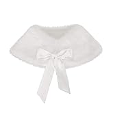 haozaikeji Girls Faux Fur Wrap Shawl Flower Girls Princess Wrap Wedding Tippet Stole Furry Bolero Shrug for Christmas Party