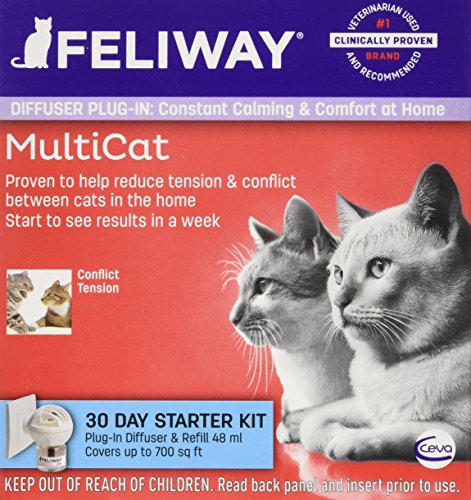 CEVA Animal Health D89410B Feliway MultiCat Starter Kit, 48ml