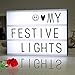 NOPTEG DIY Cinema Light Box with 90 Letters and LED Light - Free Combination, A4 Size