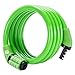 Etronic Security Multi-Purpose Self Coiling Cable Lock, 4-Feet x 5/16-Inch - Green