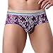 NEARTIME Men's Underwear, Men Transparent Underwear Shorts Briefs Underpants (L, Purple)