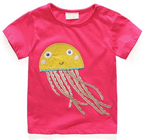 Fiream Girls' Cute Cartoon Print T-shirt(5778TZ,18M)