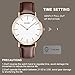 KIDPER Mens Wrist Watch,Minimalist Brown Leather Band Analog Quartz Watch,Classic Casual Dress Watches for Men