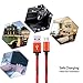 Jricoo 3pack 6ft Micro USB to USB Cable 2.0 6ft Nylon Braided Extremely Long USB Charging Cable for Android, Samsung Galaxy, HTC, Nokia, Huawei, Sony and Other Tablet Smartphone (Red and black)
