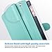 ULAK Flip Wallet Case for iPhone SE/5S/5, Fashion PU Leather Magnet Wallet Flip Case Cover with Built-in Credit Card/ID Card Slots for 5s 5G 5 SE (Minimal Stripe Mint)
