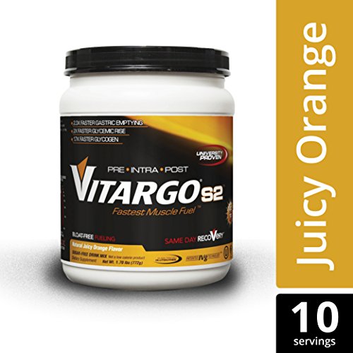 Vitargo S2 - Gluten Free Pre - Intra - Post Workout and Sport Supplement, Natural Juicy Orange, 10 Servings (FFP)