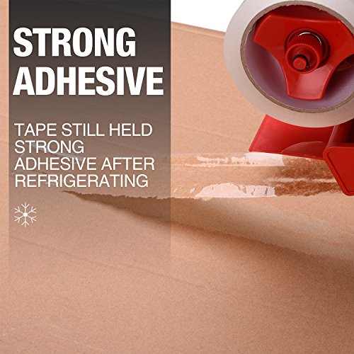 Metronic Clear Packing Tape 2.0 Mil Thick - Clear Packaging Sealing Tape, Carton Sealing Tape (6 Rolls Clear, 110 YDS)