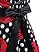 Dressystar Vintage Polka Dot Retro Cocktail Prom Dresses 50's 60's Rockabilly Bandage Black White Rose S