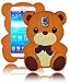 Bastex 3D Character Silicone Case for Samsung Galaxy S5 i9600 - Light Brown Teddy Bear with Bow