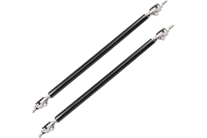 ILOVO Carkio 2PCS Adjustable Front Bumper Lip Splitter Strut Rod Tie Support Bars Replacement fit for Universal 7.87” (Black)