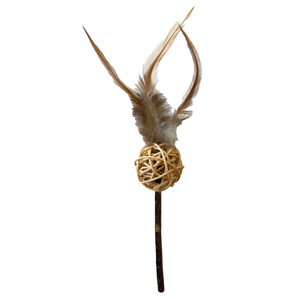 Croci Euphoria - Edible cat toy, Silvervine Wand Ball/Feather, 11 cm