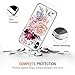 JAHOLAN Pink Rose Flower Cute Girls Floral Design Clear TPU Soft Slim Flexible Silicone Cover Phone Case for iPhone Xs Max 2018 6.5 inch
