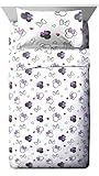 Jay Franco Disney Minnie Mouse Purple Love Twin Sheet Set - Super Soft and Cozy Kid's Bedding - Fade Resistant Polyester Microfiber Sheets (Official Disney Product)