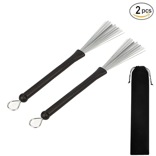 Pyle 1Pair Retractable Wire Drum and Percussion Brushes with Comfortable Al Pyle 100ft 12 Gauge Speaker Wire 1 Pair Copper Cable | Desertcart