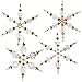 Solid Oak Crystal/Gold Snowflakes Ornament Kit
