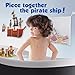 Learn & Climb Interactive Bath Toys for Boys - Play and Build Your Own Pirate Ship. for Boys Ages 3-4-5, Toddlers and Kid - Plus Bath Toy Organizer and Bath Chore System