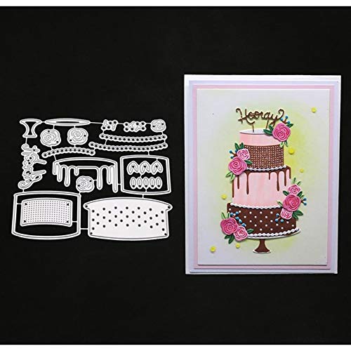 Birthday Cake Metal DIY Cutting Dies Stencil for Scrapbooking Album Stamp Paper Card Making Embossing Crafts Decoration - Thumbnail 5