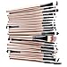 KOLIGHT® 20 Pcs Pro Makeup Set Powder Foundation Eyeshadow Eyeliner Lip Cosmetic Brushes (Black+Gold)
