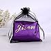 JISEN Women 20s Satin gloves Formal Bridal Banquet Party Wedding Opera Colorful Mitten 22 Inch Purple