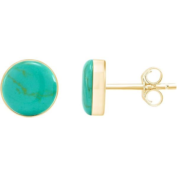 Pendientes De Oro 18k Con Piedra Color Esmeralda PM-21285-ES