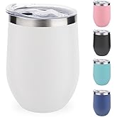 RTYVBMX Custom Wine Tumbler with Photo Customized Logo Text Name Personalized Gifts for Father Friends Men Women Birthday Christmas Colleague 12oz, White, 1PC