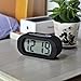 Samshow Boys Alarm Clock, Desk Clock, Travel Alarm Clock, Portable Clock, Simple Setting, Snooze Light, Shockproof, Large LED Screen, Progressively Louder Wake, Battery Powered Included （Black）