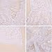 Wispun Women Sexy Deep-V Long Sleeve Lace Maxi Dresses See-through Mullet Dress (XXL, White)